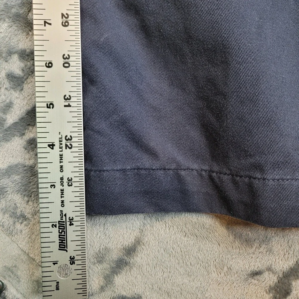 Polo Ralph Lauren Andrew Pant Mens 42x34 Navy Blue Pleated Cotton Chino Trousers